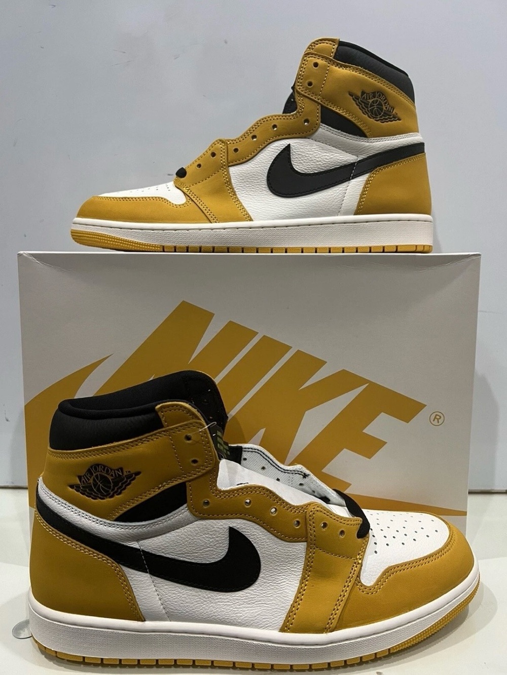 Air Jordan 1 Retro High OG Yellow Ochre Men's Sneakers DZ5485-701 size 13
